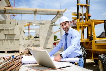 engineer on the construction site
