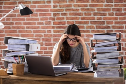 woman calculating